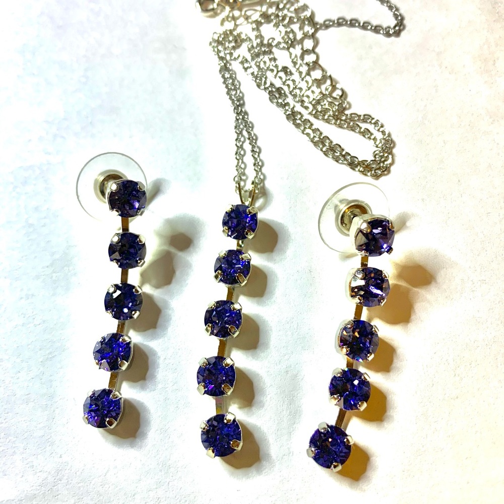 Tanzanite Necklace & Earrings Set